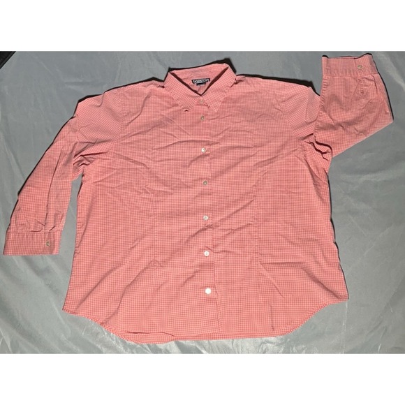 Lands' End Tops - Lands' End button-down shirt Pink and white gingham/check Size 18